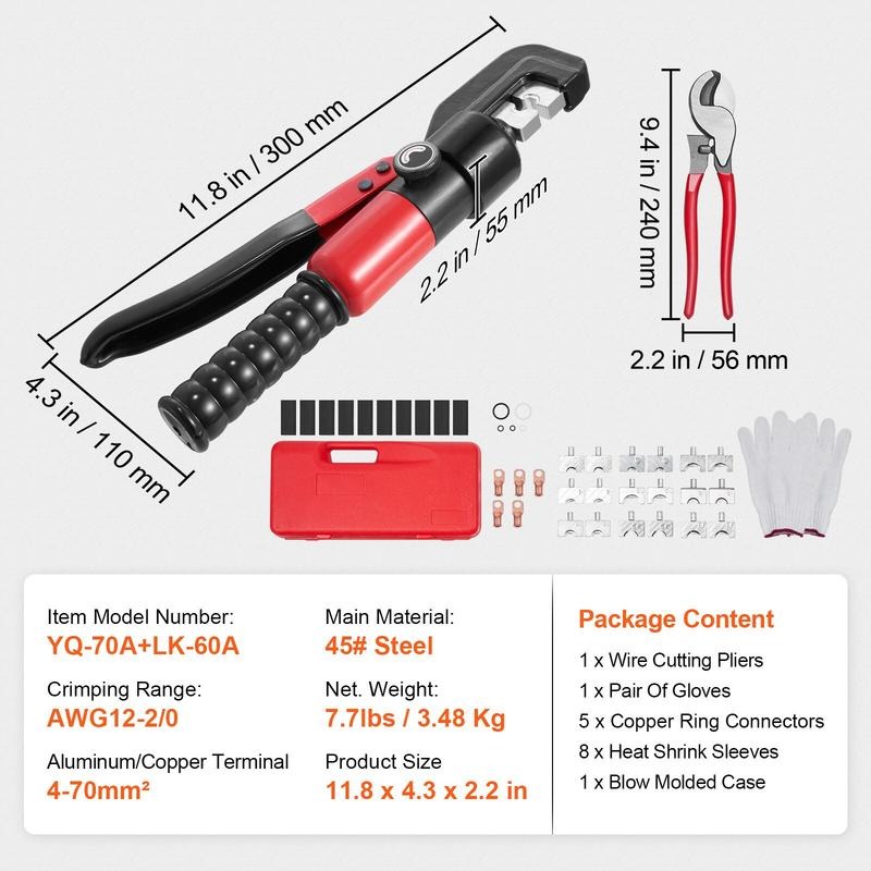 Hydraulic Crimping Tool with 9 - Pliers 评论和价格
