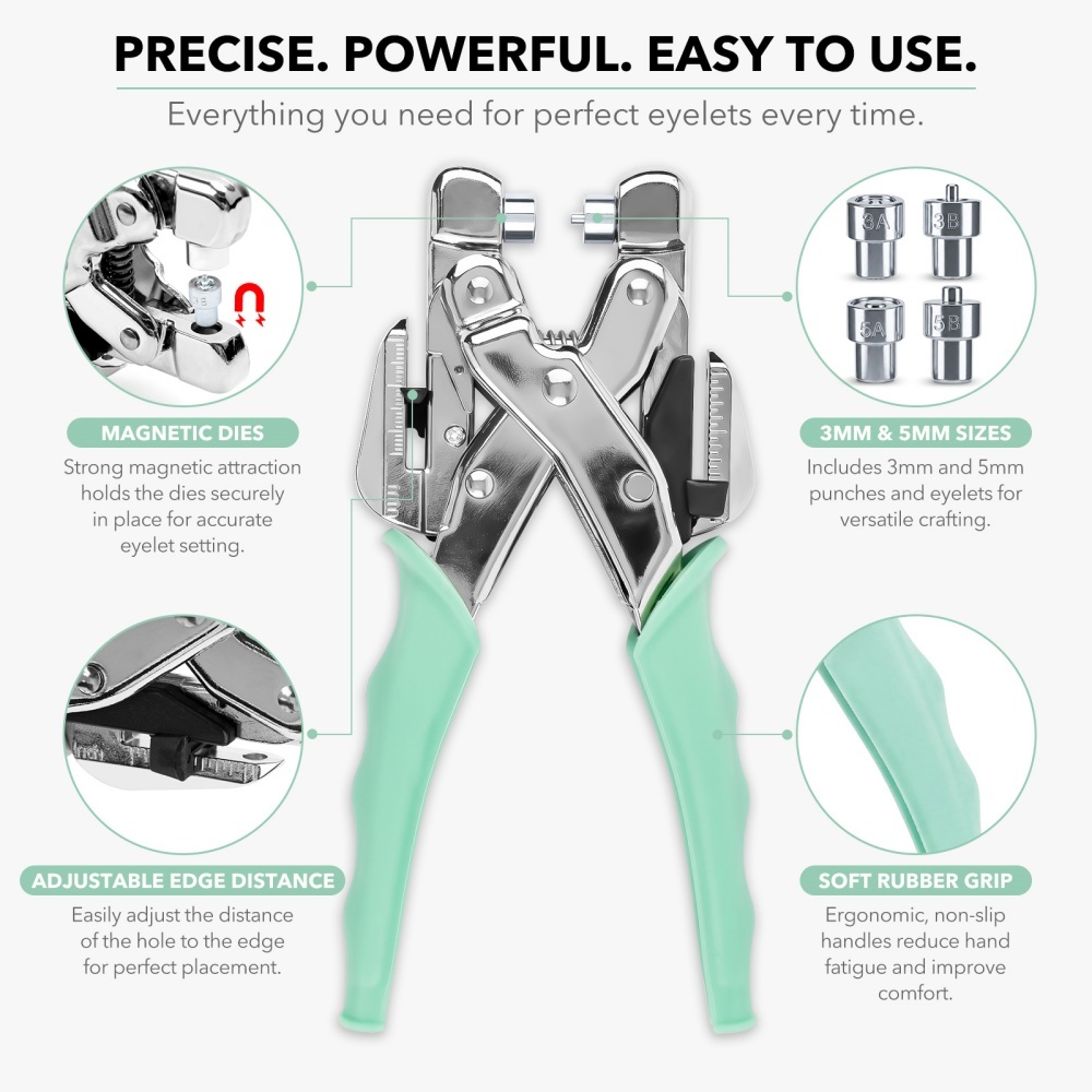 Grommet Tool Kit Handheld Hole - Pliers 评论和价格