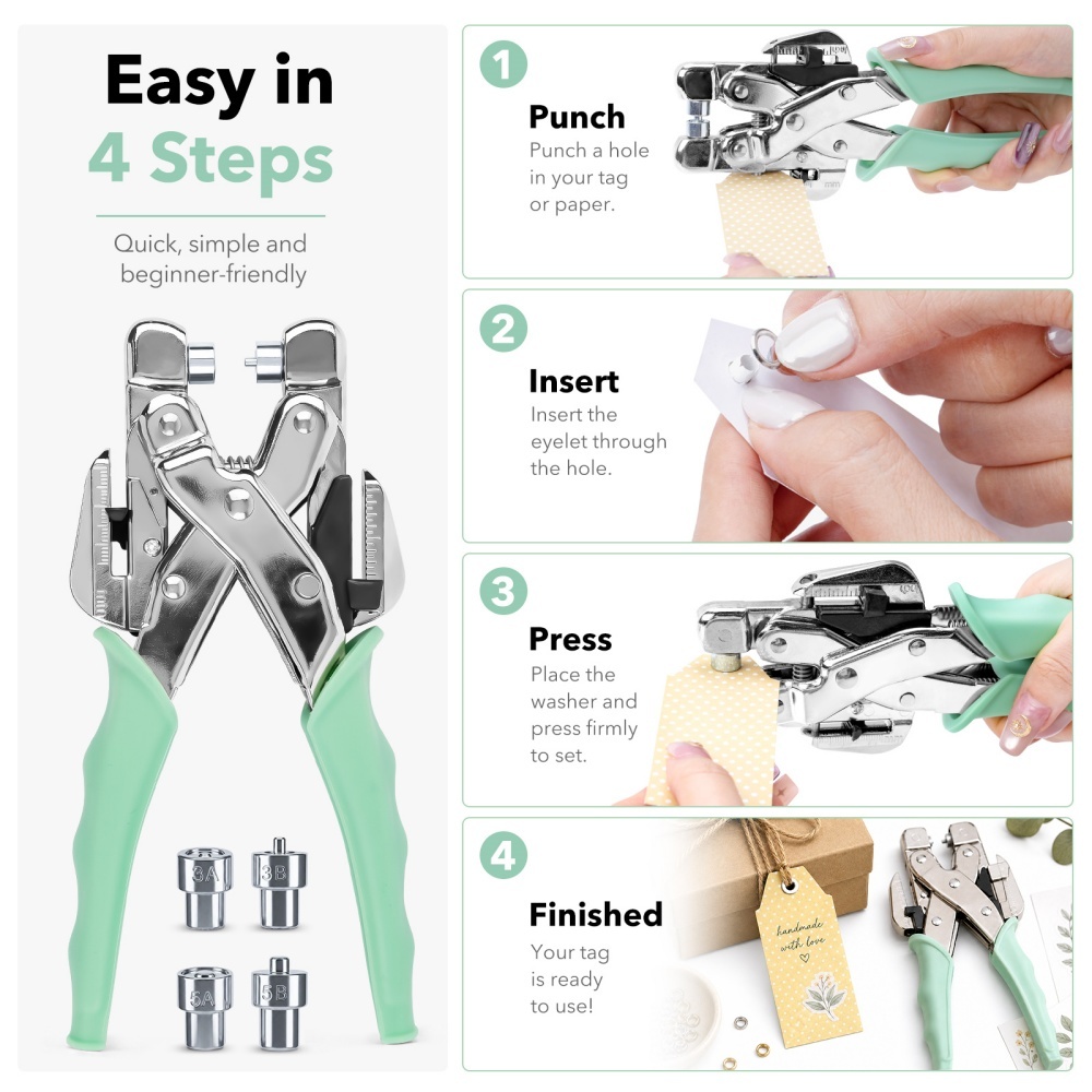 Grommet Tool Kit Handheld Hole - Pliers 评论和价格