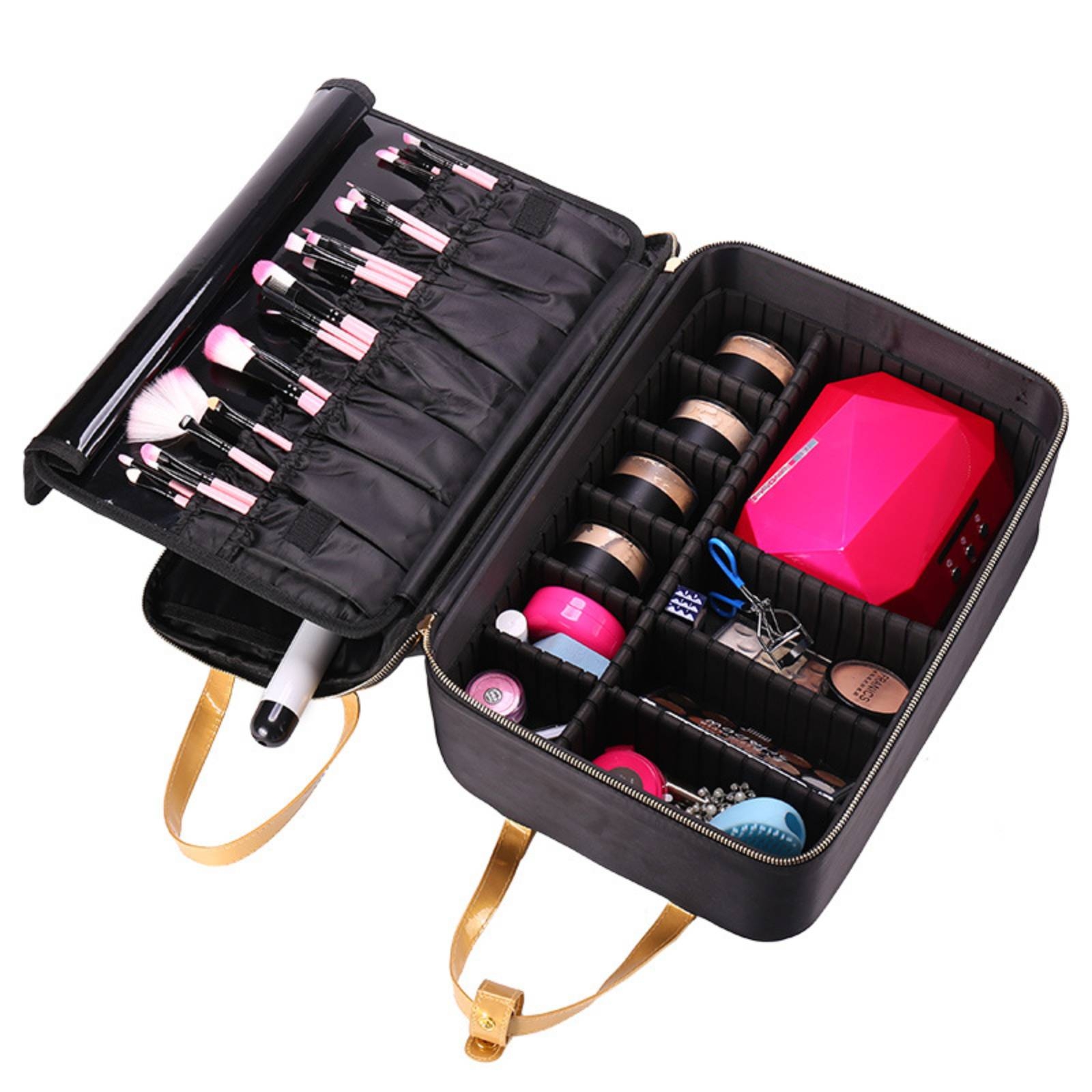 Makeup Case with Dividers Prof - Tool Bag 评论和价格
