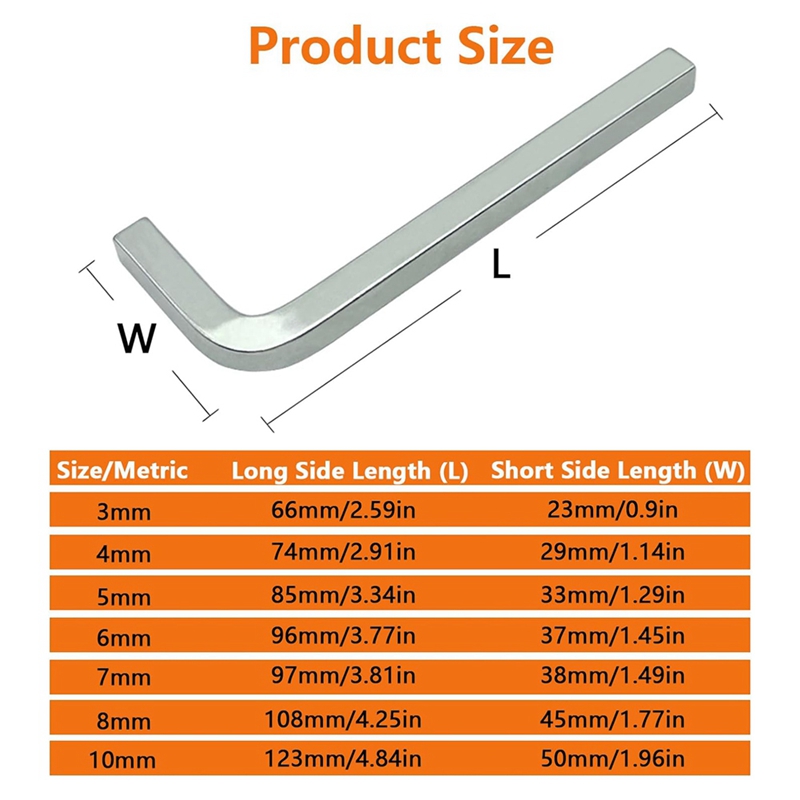 7Pcs Square Head Wrench Set L  - Screwdriver Set 评论和价格