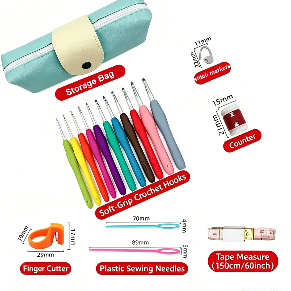 37pcs Crochet Hooks Kits with  - Tool Bag 评论和价格